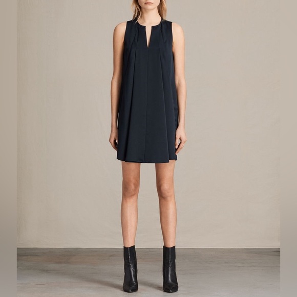 All Saints Dresses & Skirts - All Saints Navy Blur Sleeveless Mini Dress - Size 6